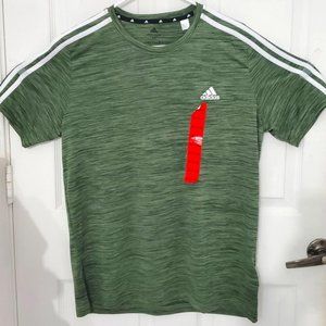 Adidas Tee green t-shirt classic stripes Brand new with Tags Size M